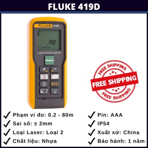 Đo khoảng cách bằng tia laser Fluke 419D