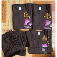 ĐỒ LAM CHO BÉ IU  Mẫu Bé Vạt Hò In Hoa Sen - Nâu,A0 5 kí trở lại