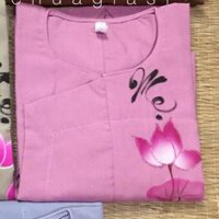 ĐỒ LAM CHO BÉ IU  Mẫu Bé Vạt Hò In Hoa Sen - Hồng Lợt,A0 5 kí trở lại