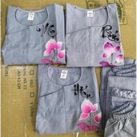 ĐỒ LAM CHO BÉ IU  Mẫu Bé Vạt Hò In Hoa Sen - Lam ,A1 - 8 kí trở lại