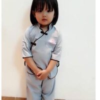 Đồ Lam Cho Bé  Mẫu Tàu Xéo Cho Bé  Đồ Bộ Bé  Quần Áo Bé Gái - Lam,Size A0- 5kí TrởLại