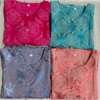 đồ lam đi chùa áo bà  ba gấm 2 da (thọ dơi họa tuyết như hinh )