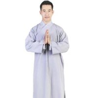 Đồ Lam Đi Chùa  Áo Tràng  Nam Nữ - Lam KateKhôngThêuSen,Size 3 - 55kí1.65m