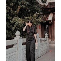 ĐỒ LAM ĐI CHÙA Mẫu Tàu Phi Lụa - Hoa Đen,L 58 kí trở lại