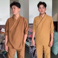 ĐỒ LAM ĐI CHÙA Mẫu Xéo Nhật Nam - Màu Cacao,XL - 74 kí trở lại