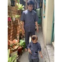 Đồ Lam Đi Chùa  Nam  Lãnh Tụ Thêu Túi Áo - Xanh Đá Vải TiCi,Size 5- 75kí  TrởLại