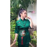 Đồ Lam Đi Chùa Ngọc Bội Cổ Tàu Mịn Mát - xanh,L 58 kí trở lại