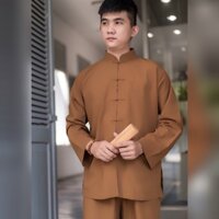ĐỒ LAM, Đồ đi chùa nam, pháp phục khải an mã A11 vải kate nhật mềm mát #LãnhTụNam #ĐồĐiChùa #bigsize