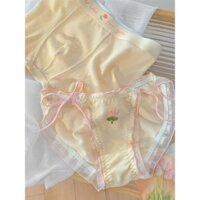 Đồ lót cặp đôi hoa tulip buộc dây Nhật Bản, kiểu bánh quế, một nam một nữ