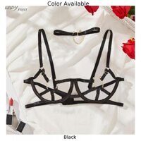 Đồ lót cắt rỗng dành cho nữ có áo ngực không cốc và dây nịt Bondage