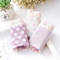 Đồ lót modal phong cách Nhật Bản mới ngọt ngào bán chạy in họa tiết chấm bi cotton đáy quần ren đồ lót nữ eo giữa