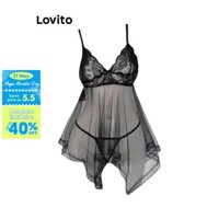 Đồ lót nữ Lovito LNA37175 (Trắng / Đen)