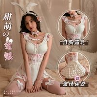 Đồ lót sexy, trang phục hầu gái thỏ, đồng phục, ham muốn thuần khiết, cám dỗ, bộ đồ hầu gái bò hồng, bộ đồ ngủ