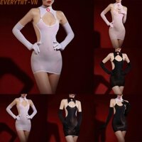 Đồ lót xuyên thấu sáng bóng Sassy dành cho nữ với phong cách váy ngắn quấn hông hợp thời trang