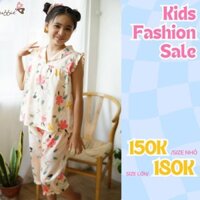 Đồ mặc nhà bộ lửng kate hoa bé gái jubbie 82002
