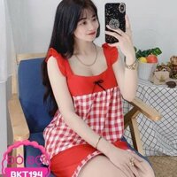 Đồ mặc nhà nữ DB3 🦋 FREE SHIP 🦋 Đồ bộ ngủ xinh xắn, kẻ sọc caro cute siêu dễ thương