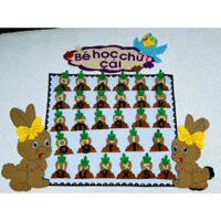 Đồ mầm non - Bảng bé học chữ cái chất stem cho bé mầm non đến trường