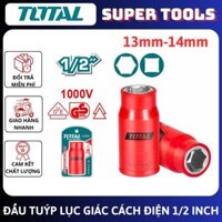 ĐỒ NGHỀ TOTAL Đầu tuýp lục giác cách điện 13MM—>14MM 1/2” THIHAST12131 / 14mm THIHAST12141