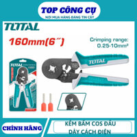 ĐỒ NGHỀ TOTAL Kềm bấm cos đầu dây cách điện 6inch AWG23-7 THCPG2510