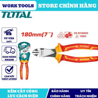 ĐỒ NGHỀ TOTAL Kềm cắt cộng lực cách điện 7 inch/ 180mm THTIP2571  HÀNG CHÍNH HÃNG