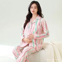 Đồ Ngủ Bà Bầu Có Đệm Ngực Bộ Đồ Mặc Nhà Cho Con Bú Khuy Mở Trước Khi Sinh Và Sau Khi Sinh Dopamine Quần Áo Ở Cữ B