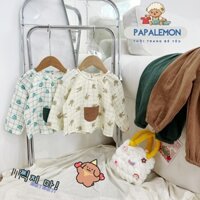 Đồ ngủ cho bé gái, bộ quần áo ngủ cho bé với chất liệu xô cotton mềm mại, thoáng mát, hoạ tiết đáng yêu, PAPALEMON