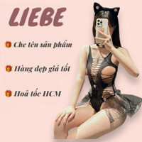 Đồ ngủ cosplay mèo lưới kèm nhiều phụ kiện cute gợi cảm