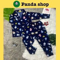 Đồ ngủ Cotton Đũi Nhật Bản Doremon đen CD18 tay dài trẻ em đồ ngủ| đồ đi chơi bé traii gái pandashop