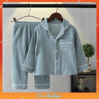 Đồ Ngủ Dài Tay Cho Bé, Bộ Pijama ngắn tay Bé Trai, Bộ Pijama Cho Bé Gái Chất Đũi In Hình Cực Yêu Cho Bé Từ 8kg - 39kg