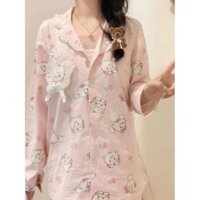 Đồ ngủ đáng yêu kiểu Nhật oio quần dài dài tay mẫu mới mùa xuân thu cho nữ bộ đồ mặc nhà hoạt hình thiếu nữ ngọt ngào