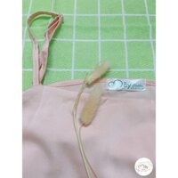 Đồ ngủ lụa 2 dây hồng gạch tôm