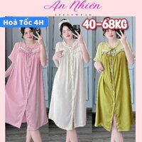 Đồ ngủ lụa, đầm váy ngủ tiểu thư sơ mi lụa cao cấp mềm mịn mát màu sắc dễ thương, bầu mặc được