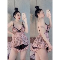 Đồ ngủ lụa mền mịn Beo hồng