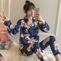 Đồ Ngủ Lụa Mô Phỏng Ldq Nữ Dài Tay Áo Nịt Hai Mảnh Đồ Mặc Nhà Ymq  Shop 4b 0wqy2zp