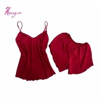 Đồ Ngủ Mặc Nhà Bộ Đồ Ngủ Lụa Satin Hisexy Không Mút Ngực MS03 Đẹp 💝