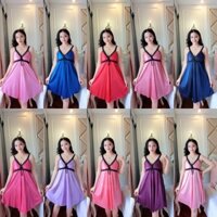 Đồ ngủ mùa hè cho phụ nữ, váy ngủ giả lụa sexy, đồ ngủ ren băng cho phụ nữ, đồ mặc trong nhà 540