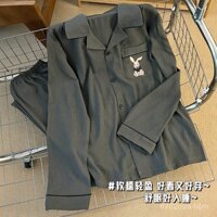 Đồ ngủ nam tay dài quần dài mỏng 2025 cotton mây mới bộ đồ thư giãn trẻ trung hoạt hình