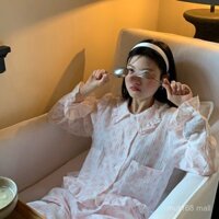 Đồ ngủ nữ 2025 mới mỏng kích thước lớn dễ thương, đầm ngủ cotton mặc được, bộ đồ mặc trong nhà mùa hè