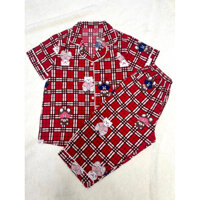 Đồ Ngủ Nữ Bộ Pijama Lụa Tay Ngắn Quan Lung Thiết Kế Xinh Xắn Mềm Mại Siêu Mát