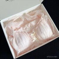 Đồ ngủ nữ có viền ren, đệm, mùa hè 2025, mới, ngọt ngào, rộng rãi, váy ngủ