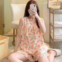 Đồ ngủ nữ Đồ bộ cotton lụa siêu mỏng Đồ mặc nhà cotton lụa mát mẻ Đồ ngủ thoải mái