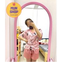 Đồ ngủ nữ 🌹 FREESHIP 🌹 Đồ ngủ nữ  áo cộc quần cộc lụa satin cao cấp cam kết hàng chất lượng