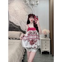 Đồ Ngủ Nữ Gợi Cảm 2 Dây Mẫu Mới Lụa Latin Cực Dễ Thương  From 40-60kg
