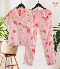 Đồ ngủ nữ pijama lụa ngắn tay cao cấp H234