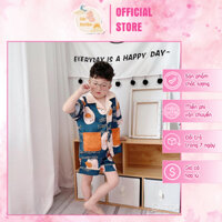 Đồ Ngủ Pijama Bé Trai Gái COLA BOUTIQUE - Bộ Đồ Ngủ Cho Bé Cọc Tay Chất Vải Không Phai Màu Họa Tiết Chú Vịt Dễ Thương