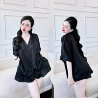 Đồ Ngủ Pijama Bigsize MIKY, Đồ Ngủ Bigsize lụa Latin cao cấp mềm mại xinh xắn < 80KG