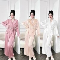 Đồ Ngủ Pijama Tiểu Thư, Đồ Ngủ Bigsize lụa Latin cao cấp mềm mại xinh xắn < 65KG