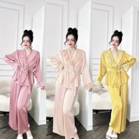 Đồ Ngủ Pijama Tiểu Thư, Đồ Ngủ Bigsize lụa Latin cao cấp mềm mại xinh xắn < 65KG