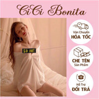 Đồ ngủ sexy/ Áo sơmi xuyên thấu phong cách cổ điển gợi cảm ( tặng kèm quần chip) CV119 CICI BONITA HCM - Mẫu mới