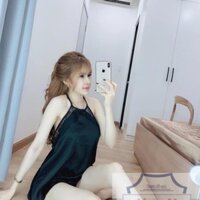 Đồ ngủ sexy - FREE SHIP- Đồ ngủ yếm sexy lụa satin cao cấp bigsize <60kg Đẹp 💝